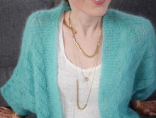 Charger l&#39;image dans la galerie, gilet en mohair turquoise