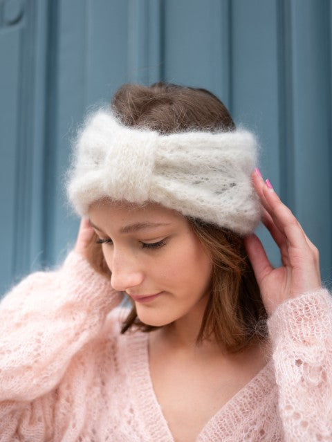 Bandeau en mohair ecru