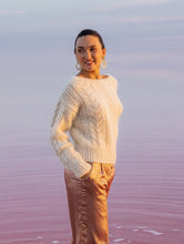 Charger l&#39;image dans la galerie, Gilet_mohair_ecru_ecru_reversible