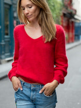Charger l&#39;image dans la galerie, Laurette_pull_angora_rouge_doux