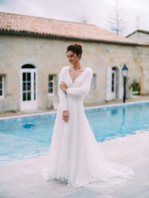 Charger l&#39;image dans la galerie, gilet mariage accessoire mariee angora