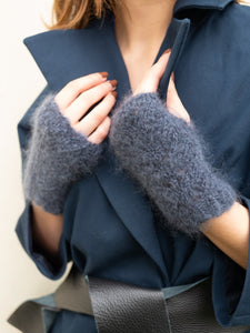 mitaine en mohair ardoise 